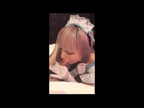 ❤️ جاپاني بت [ميوڪا]، فرينچ نوڪر جو لباس، حصو 1، بلو جاب ۽ لوشن سان جرڪ آف ☑ مقعد وڊيو