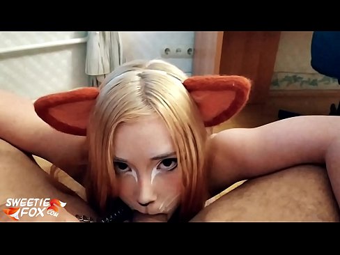 ❤️ Kitsune هن جي وات ۾ ڊڪ ۽ ڪم نگل ☑ مقعد وڊيو